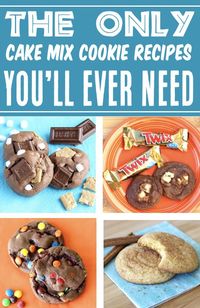 Cake Mix Cookies Recipes - Easy 3 Ingredients - 5 Ingredients! Cookies made from Cake Mix couldn’t be easier, and they’re so moist and delicious! This HUGE list of Easy Cookie Recipes is sure to satisfy every craving! Go grab some recipes and give them a try!