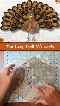 Deco Mesh Fall Wreath using the Daisy Chain method!