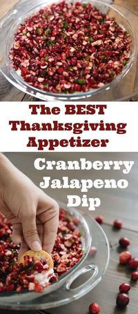 Everyone who eats this dip asks for the recipe. It's one of the best appetizers I've had in a long time - cranberry, jalapeno, cream cheese, green onion all make for a spicy, tangy and sweet meal. This is perfect for Thanksgiving and Christmas and the holidays are right around the corner! Try this Cranberry Jalapeno Dip - I promise you'll be addicted!