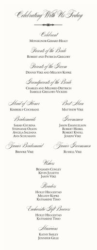 Catholic Wedding Mass Order | Catholic Wedding Program-Wedding Program Examples Wording-Wedding ...