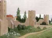 Part of the town wall, Visby by OSKAR BERGMAN 1952