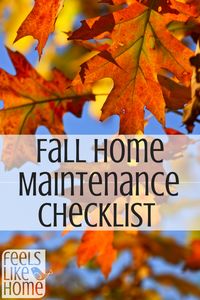 fall home maintenance checklist