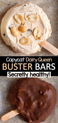 Dairy Queen Copycat Healthy Chocolate Peanut Butter Buster Bars