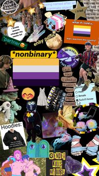 nonbinary moodboard collage aesthetic queer art