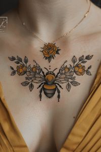 Beautiful Realistic Honey Bee Tattoo Ideas for Inspiration