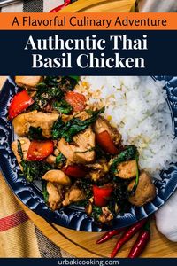 Embark on a Thai culinary adventure with this authentic basil chicken recipe. Known for its bold flavors and aromatic ingredients, this dish combines succulent chicken with fresh basil leaves and a savory sauce, delivering a delightful taste of Thailand. Perfect for a weeknight dinner or a flavorful meal with friends, this recipe is easy to follow and packed with vibrant flavors. Experience the unique and exciting tastes of Thai cuisine right in your own kitchen.