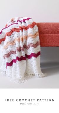 Free crochet pattern - Jewel Tones Ripple Blanket by Daisy Farm Crafts. Free easy-to-follow pattern!