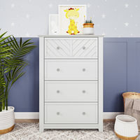 The Child Craft Atwood 4-drawer Chest brings a modern style to your baby’s nursery with its chevron patterned top drawer front and on trend finishes. This chest pairs perfectly with the headboard of the Atwood Crib and dresser, providing the perfect nursery. The metal, hexagonal knobs are unique and eye catching. With four spacious drawers, this chest keeps all clothes and essentials neat and organized.