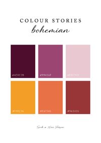 Bohemian colour palette for vintage creations. #colours #colors #colour #color #colourpalette #colorpalette #bohemian #palette #branding #visualidentity #brandidentity #vintage #purple #orange #peach #warmcolors #earthy