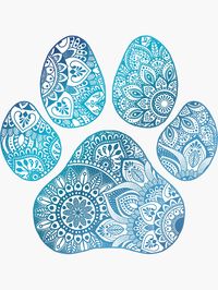 "Mandala paw print " Sticker by NicoleHarvey | Redbubble