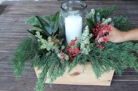 DIY Christmas table decorations centerpiece for $1. Easy tutorial & video on how to make a beautiful Christmas centerpiece as decor & gifts in 10 minutes! A Piece of Rainbow