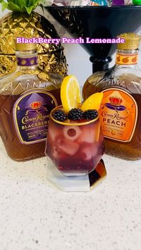 Amber Shirelle | 😏Life is better in pairs‼️ • • • 📝Blackberry Peach Lemonade🥃🍋 Muddle 6 Blackberries with a squeeze of lemon juice 2 oz Crown Royal... | Instagram