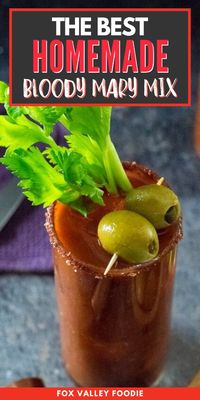 Everyone will rave this is the best homemade Bloody Mary mix they've ever had! Best of all, it's easy to prepare and can be made in advance! It actually tastes best if you make a big batch the day prior. Making your Bloody Mary Mix in advance allows the flavors time to meld together.