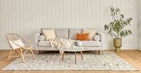 Sven Walnut & Birch Ivory Fabric 3 Seater Sofa | Article