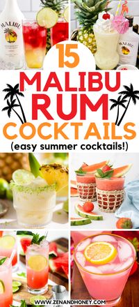 Malibu Rum Drink Recipes – Try these insanely good Malibu Rum Cocktails for your tropical hour! Fun and flavorful adult beverages using the one and only – Malibu Coconut Rum!