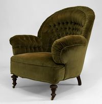 English Victorian style chair/club chair velvet