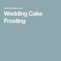 Wedding Cake Frosting