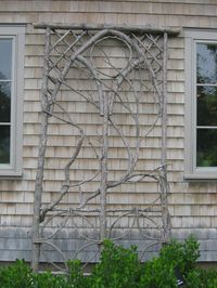 make a trellis from branches in your yard