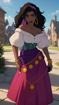 #esmeralda #hunchbackofnotredame #disney #disneyprincess #fanart #ai #gypsygirl #romaniwoman