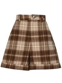 Maillard Retro Plaid Woolen Shorts