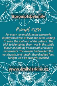 Fantastic writing prompts to get creative ideas flowing! #PromptsByEmily #WritingPrompts #WritingPrompt #StoryPrompt #WritingInspiration #StoryPrompts #StoryStarter #StoryStarters #WritingInspiration #Prompt #Writing #CreativeWriting #CreativeWritingIdeas #EmilyLarkins #EmilyLarkinsAuthor #NaNoWriMoPrompts #NaNoWriMoIdeas #Preptober #AmWriting #WritersOfPinterest #WritingCommunity #WritersOfPinterest #ActionPrompt #ThrillerPrompt #ComedyPrompt #Prompts #HorrorPrompt