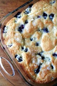 Buttermilk Blueberry Breakfast Cake — this simple cake is a family favorite. I look forward to making it every spring/summer when the blueberries begin arriving at the market, but it works well with frozen berries, too. #blueberries #breakfast #cake #buttermilk #brunch #spring #summer