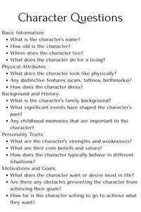 A character building checklist to help you get to know your charactee better and improve writing  #writing #writingprompt #writingabook #character