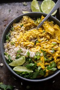 Turmeric Chicken With Black Pepper Rice - Wandering Chickpea