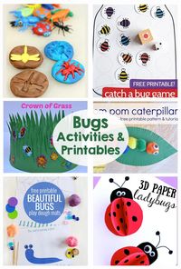 Bugs Activities and Printables - so many fun crafts to keep kids busy this summer!