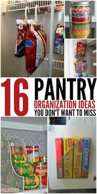 16 Pantry Organization Ideas You'll Wish You'd Thought Of - Never have a messy pantry again once you learn these super easy tricks! Click now!