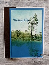 Scenery Reflection. Stamp set Grassy Grove and Wildlife Wonders #WildlifeWonder #GrassyGrove #Reflection #Scenery #StampinUp #FrenchieStamps #GreetingCards #MasculineCards