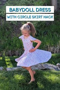 Learn how to make the Babydoll dress with a circle skirt using a free downloadable PDF sewing pattern. It’s the perfect twirling dress!