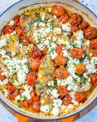 Feta Tomato Chicken Skillet