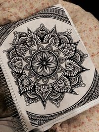 Mandala ink drawing by ArtbyAlyssia on Etsy