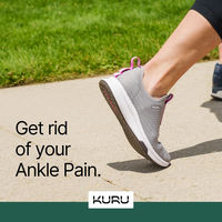 Ankles are amazing. 👏👏👏 They allow your feet to move up and down and side to side, and help you keep your balance so you can stand, run, and jump. KURU shoes are designed to keep your ankles stable to help relieve pain, provide support, and reduce your risk of injury. 🦶