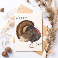 Printable Happy Thanksgiving Digital Card, Digital Funny Thanksgiving card, 5x7 foldable card, Happy Turkey Day Digital Card, Print at home by VegetableLane on Etsy