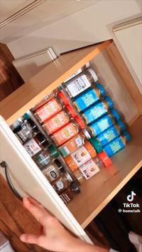 Dollar Tree Life Hacks Kitchen Organizers. Easy DIY $1 store ideas. Reorganizing kitchen. Easy kitchen hacks. Organize spices, organize tupperware, organize pots and pans. New kitchen on a budget. Kitchen renovation ideas.