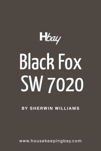 Black Fox SW 7020 by Sherwin Williams stands out as a sophisticated and versatile color. Imagine the deepest shade of charcoal, one that nearly leans into the black territory but with a warmth that keeps it inviting and grounded. This color exudes elegance and can bring a refined look to any space. Its richness in depth makes it a great choice for those looking to add a statement to their interiors without overwhelming the senses.