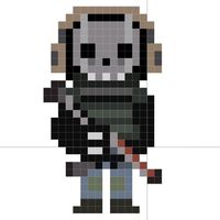 #cod #ghost #pixelart #pattern