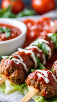 Air fryer meatball sub skewers feature all-beef meatballs filled with gooey mozzarella cheese and wrapped in flaky croissant pastry. In just 10 minutes, they cook to perfection in the air fryer and are then brushed with a savory glaze.