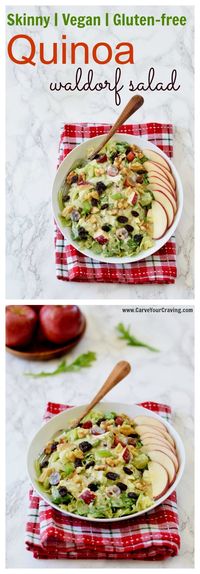 Skinny quinoa waldorf salad (vegan ) ( gluten-free)