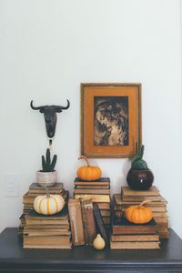 Thoughts from Alice: Boho Eclectic Fall Home Tour - love all the old books!