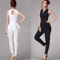 $17.10 Fashion Restore V Collar Sleeveless Womens Girl Slim Haroun Long Pants Vest Jumpsuits