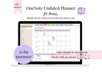 OneNote Digital Planner for Moms, OneNote Planner, One Note Digital Planner, OneNote Template, One Note Planner Undated, Windows, iPad,