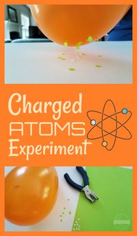 Charged Atoms Science Experiment - this is an easy science experiment for kids of all ages! Perfect for kindergarten, first grade, 2nd grade, 3rd grade, 4th grade, 5th grade, public school, summer learning, and homeschool.