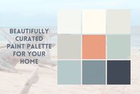 Benjamin Moore Coastal Beach Paint Palette Whole Home Interior Water Color Modern Coastal Color Scheme Sea Salt Beach House Coral and Green - Etsy