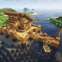 This is a typical Minecraft dock house! If you're having a hard time getting started, check out the blueprints in the video tutorial below!