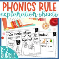 K-2 Phonics Explanation Sheets to Explain Spelling Rules | Skills Block BUNDLE