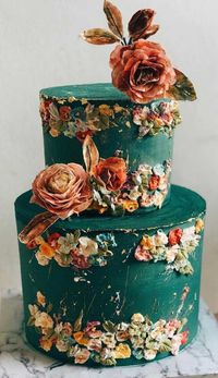 The 50 Most Beautiful Wedding Cakes - Painted wedding cake