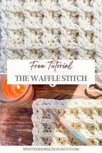 In this blog post, you’ll learn to crochet the waffle stitch, complete with photo tutorials and a video tutorial.